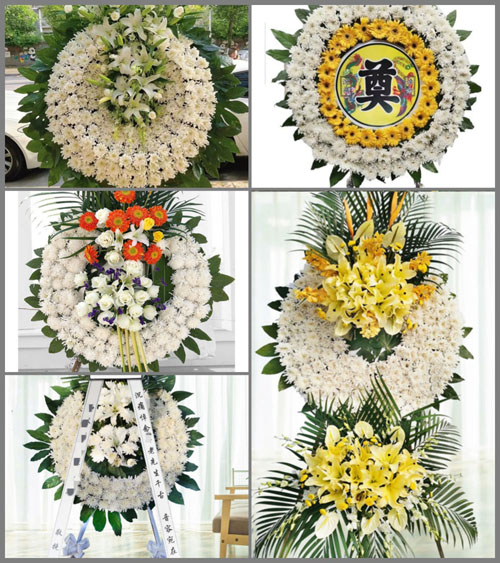 四川成都大邑县董场镇凤冠社区花圈速递